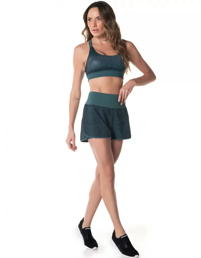 Vestem - Licabeto Snake Green Shorts - SH567.I24.E1255.I24 Vestem - Licabeto Snake Green Shorts - SH567.I24.E1255.I24