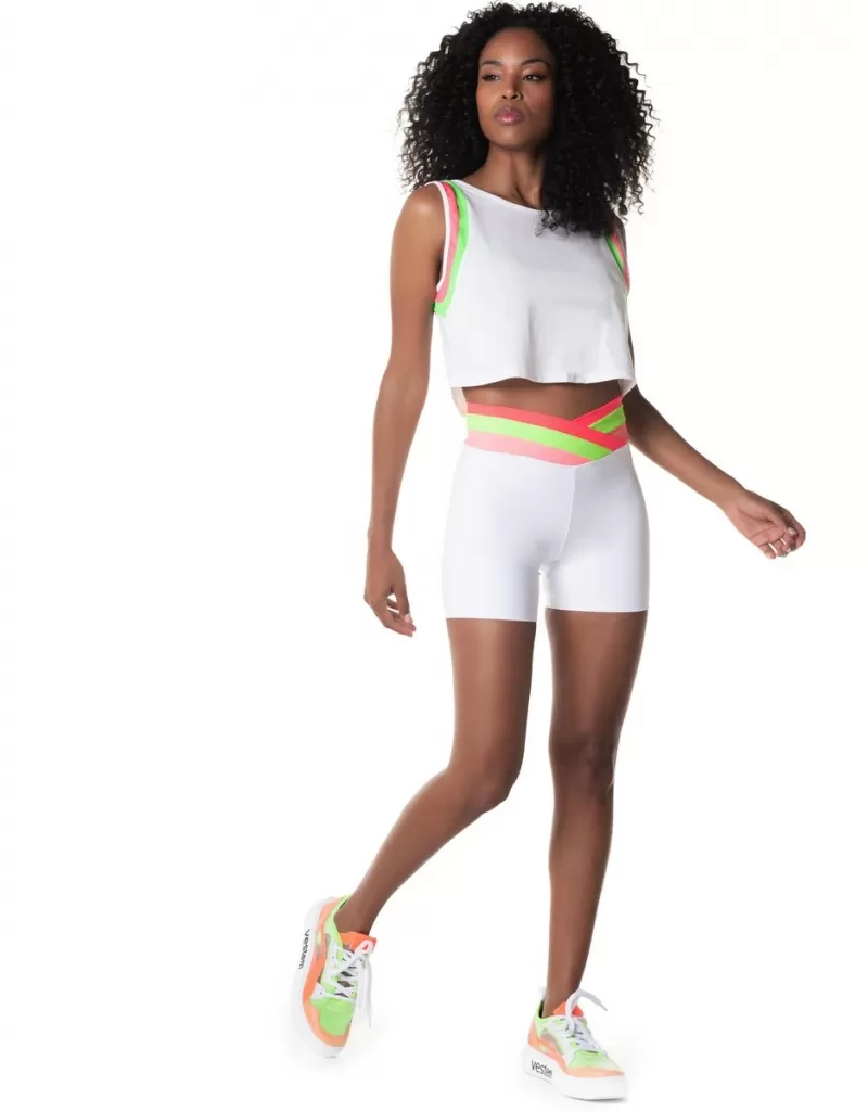 Vestem - White Groove Shorts - SH569.I24.C0001 Vestem - White Groove Shorts - SH569.I24.C0001