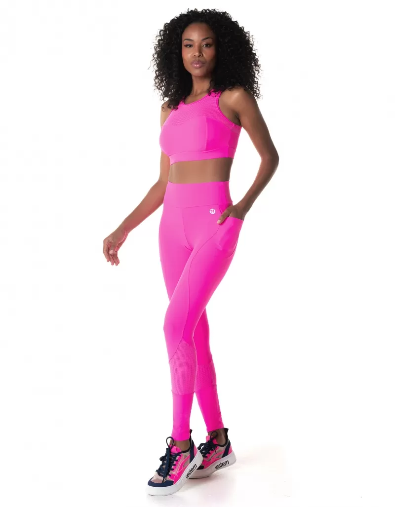 Vestem - Sports bra Elementary Pink Neon - TOP1017.I24.C0003 Vestem - Sports bra Elementary Pink Neon - TOP1017.I24.C0003