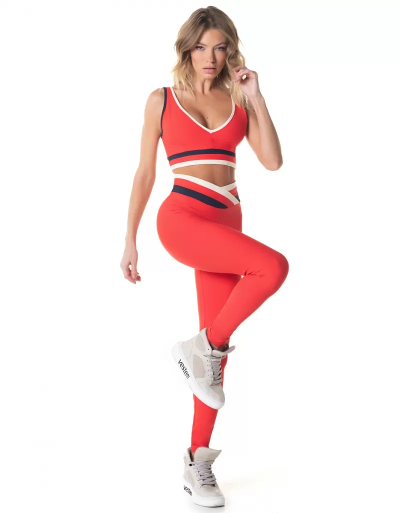 Vestem - Sports bra Groove Tomato Red - TOP1030.I24.C0441 Vestem - Sports bra Groove Tomato Red - TOP1030.I24.C0441