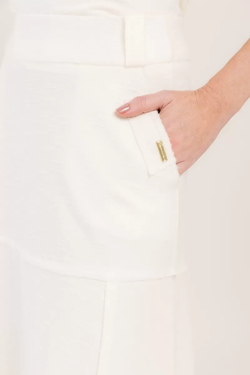Hidrogênio - EVASE MIDI THREAD SKIRT OFF WHITE - 19805018 Hidrogênio - EVASE MIDI THREAD SKIRT OFF WHITE - 19805018