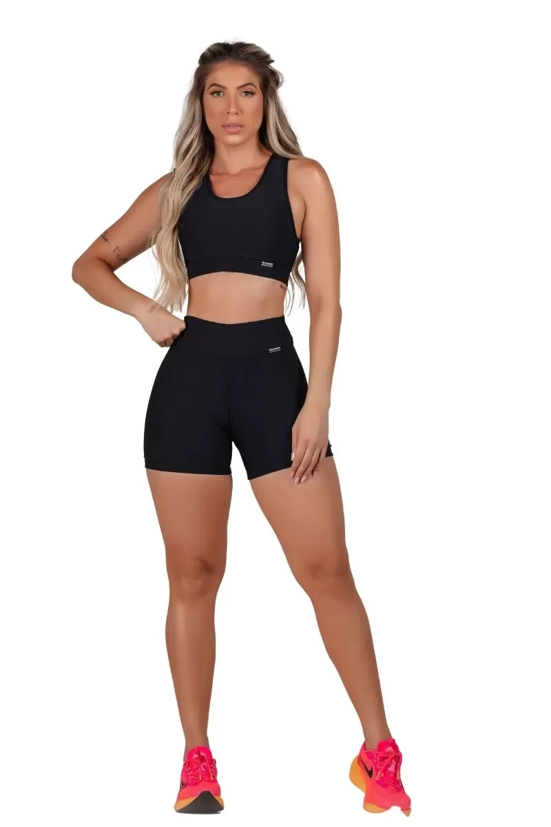 Garotafit - Shorts Hungary Black - SH528AG Garotafit - Shorts Hungary Black - SH528AG