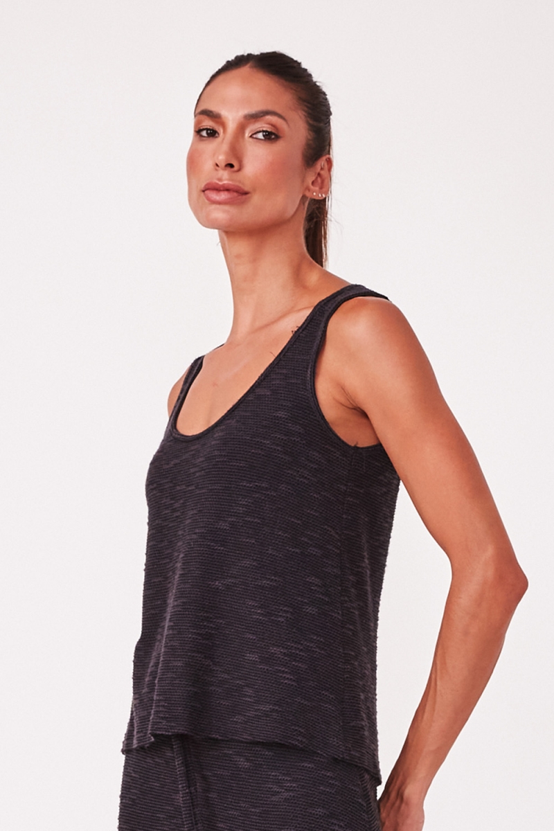 Hidrogênio - BLACK SWEATSHIRT WIDE STRAP TANK - 19294001 Hidrogênio - BLACK SWEATSHIRT WIDE STRAP TANK - 19294001