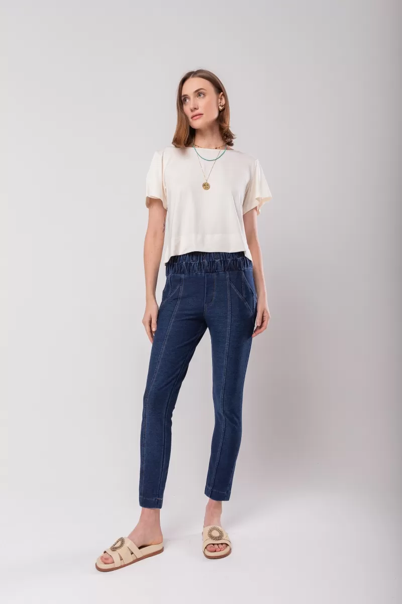 Hidrogênio - VIVIANE JEANS WITH WIDE ELASTIC WAIST - 19358042 Hidrogênio - VIVIANE JEANS WITH WIDE ELASTIC WAIST - 19358042