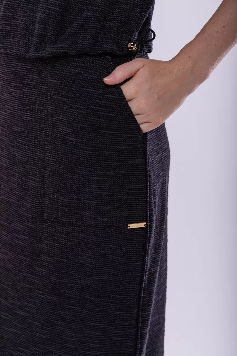 Hidrogênio - BLACK MIDI STRAIGHT SKIRT - 19920001 Hidrogênio - BLACK MIDI STRAIGHT SKIRT - 19920001