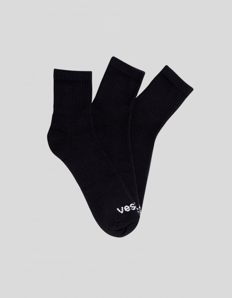 Vestem - Kit with 3 Short Socks Wear Black - KITMEI11.C0002