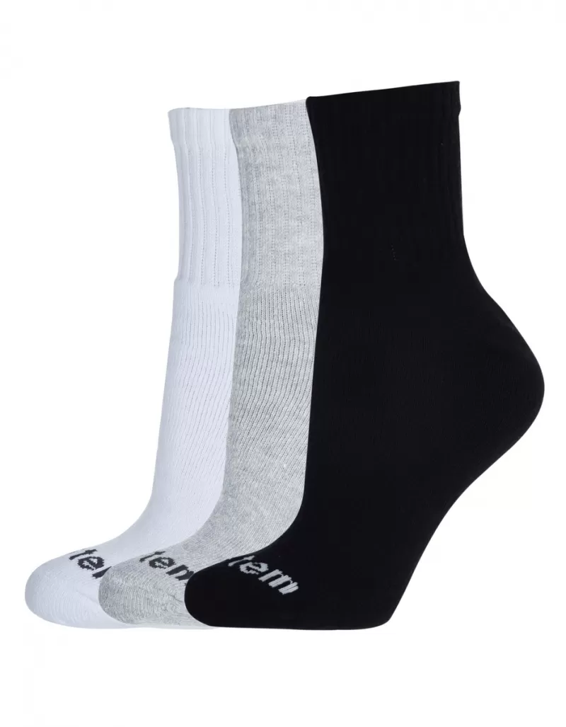 Vestem - Kit with 3 Short Socks Wear White and Black and Mixed - KITMEI11.C0178