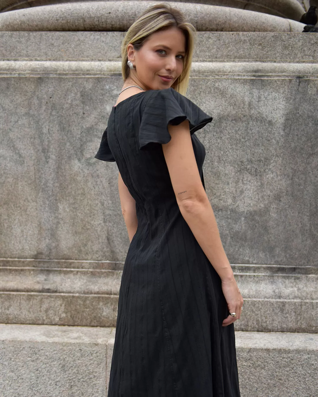 Miss Misses - Dress Miss Misses With Bow With Zipper Black - 54202PRETO Miss Misses - Dress Miss Misses With Bow With Zipper Black - 54202PRETO