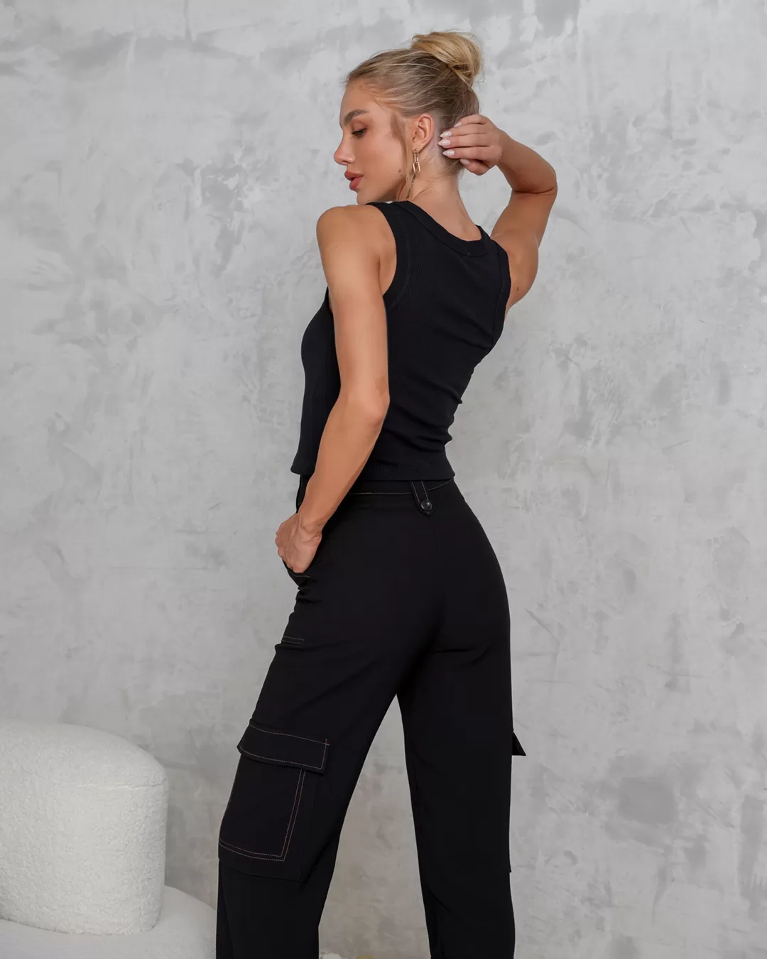 Dot Clothing - Shirt Dot Clothing Ribbed Black - 2139PRETO Dot Clothing - Shirt Dot Clothing Ribbed Black - 2139PRETO