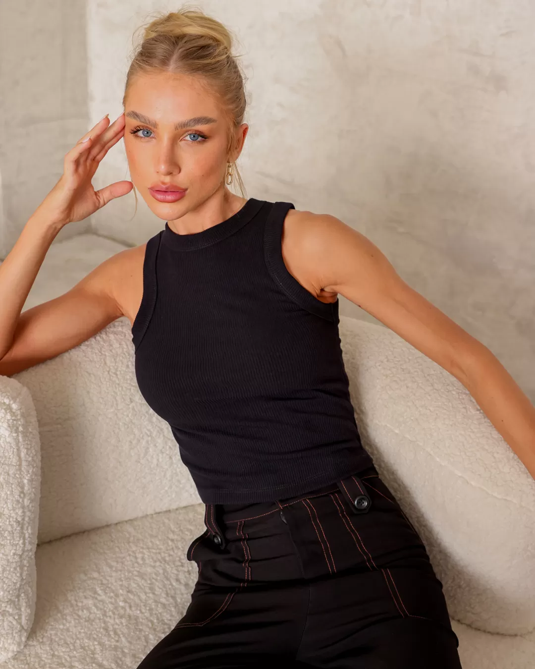 Dot Clothing - Shirt Dot Clothing Ribbed Black - 2139PRETO Dot Clothing - Shirt Dot Clothing Ribbed Black - 2139PRETO