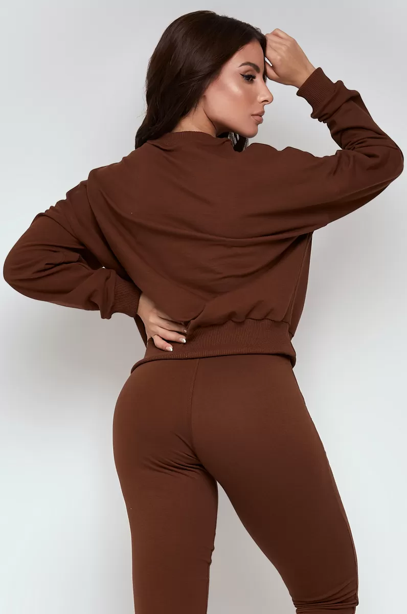 Lets Gym - Comfort Basic Brown Blouse - 2354MR Lets Gym - Comfort Basic Brown Blouse - 2354MR