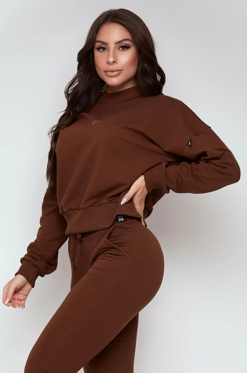 Lets Gym - Comfort Basic Brown Blouse - 2354MR Lets Gym - Comfort Basic Brown Blouse - 2354MR