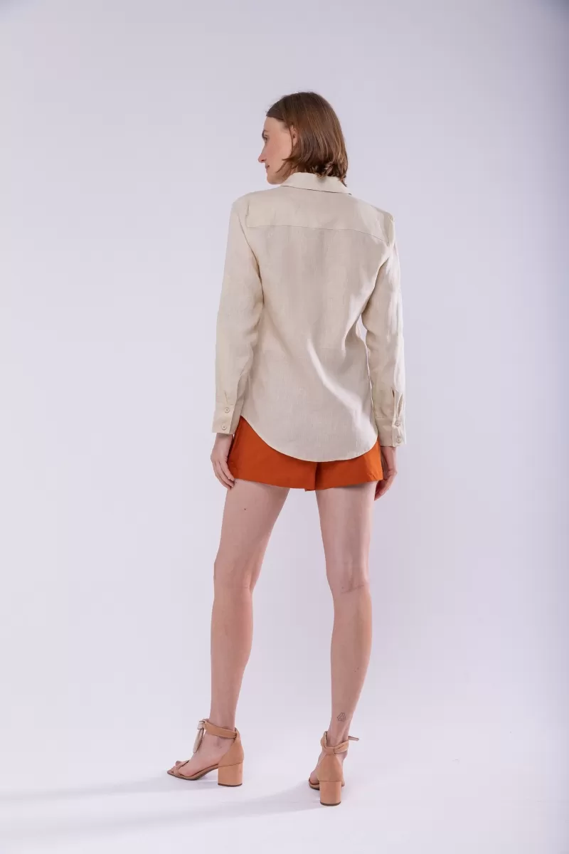 Hidrogênio - 100% CREAM LINEN SHIRT - 19875016 Hidrogênio - 100% CREAM LINEN SHIRT - 19875016