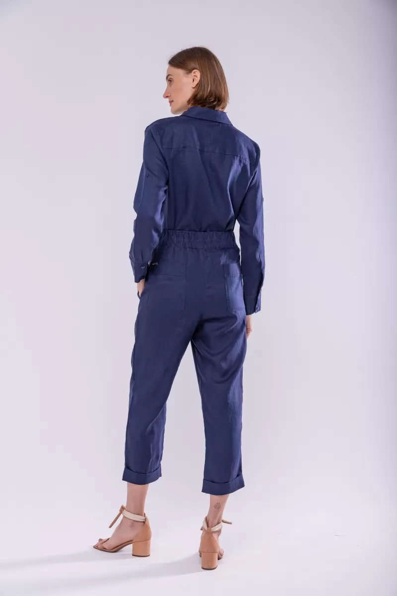 Hidrogênio - CARROT PANTS POLIANA LINEN 100% NAVY - 19886261 Hidrogênio - CARROT PANTS POLIANA LINEN 100% NAVY - 19886261