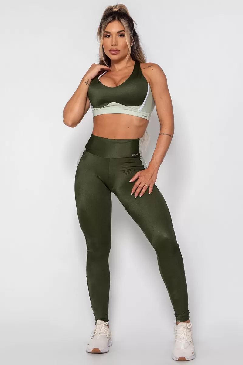 ZNG - GLOSSY TOUCH GREEN PANTS - CIG742 ZNG - GLOSSY TOUCH GREEN PANTS - CIG742