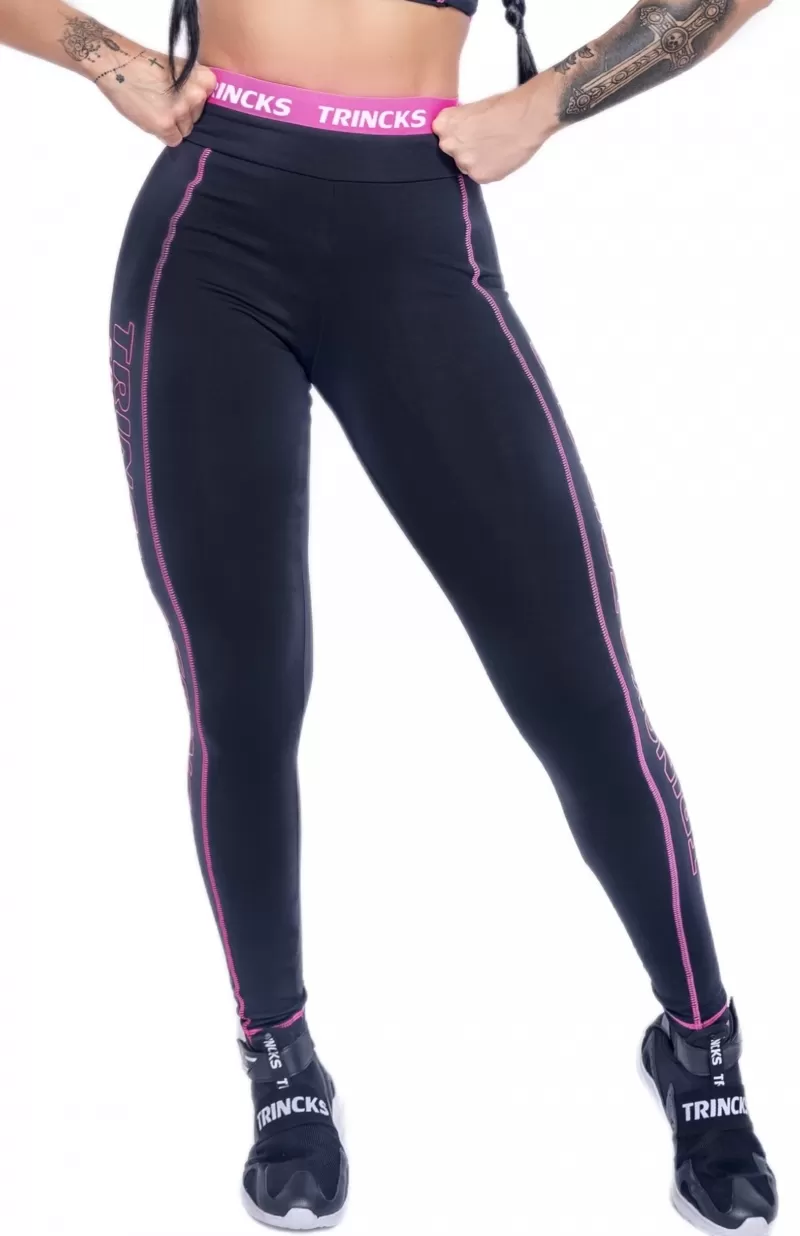 Trincks - Black and Pink Sports Leggings - Trincks - Black and Pink Sports Leggings -