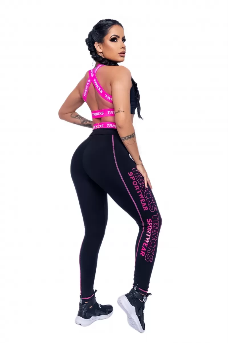 Trincks - Black and Pink Sports Leggings - Trincks - Black and Pink Sports Leggings -
