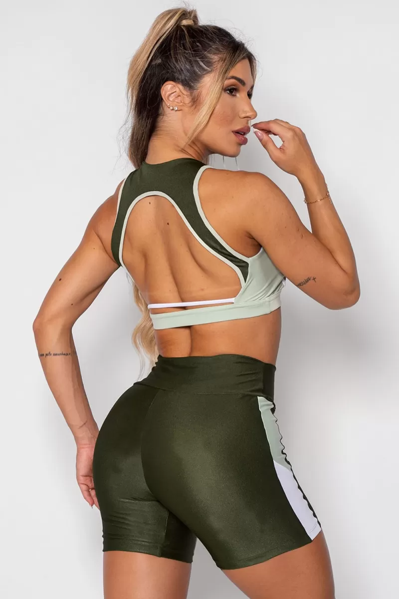 ZNG - GLOSSY TOUCH GREEN SHORTS - SHO201 ZNG - GLOSSY TOUCH GREEN SHORTS - SHO201