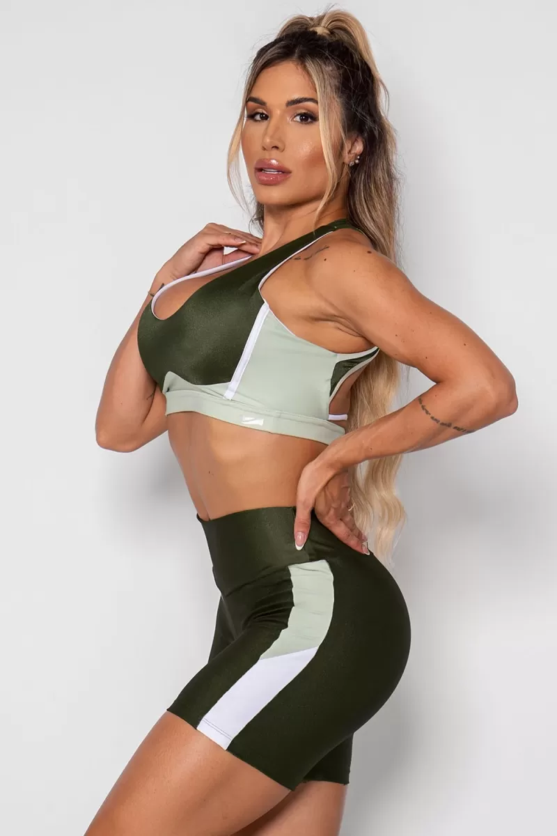ZNG - GLOSSY TOUCH GREEN SHORTS - SHO201 ZNG - GLOSSY TOUCH GREEN SHORTS - SHO201