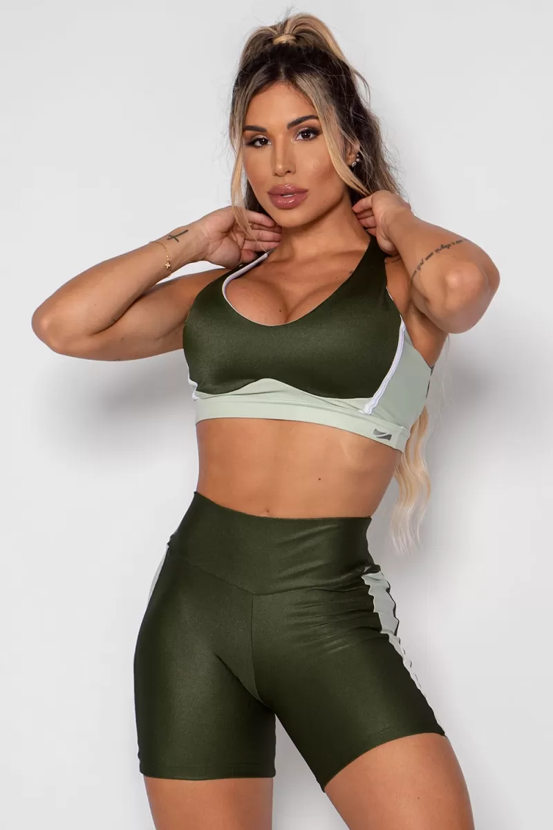 ZNG - GLOSSY TOUCH GREEN SHORTS - SHO201 ZNG - GLOSSY TOUCH GREEN SHORTS - SHO201