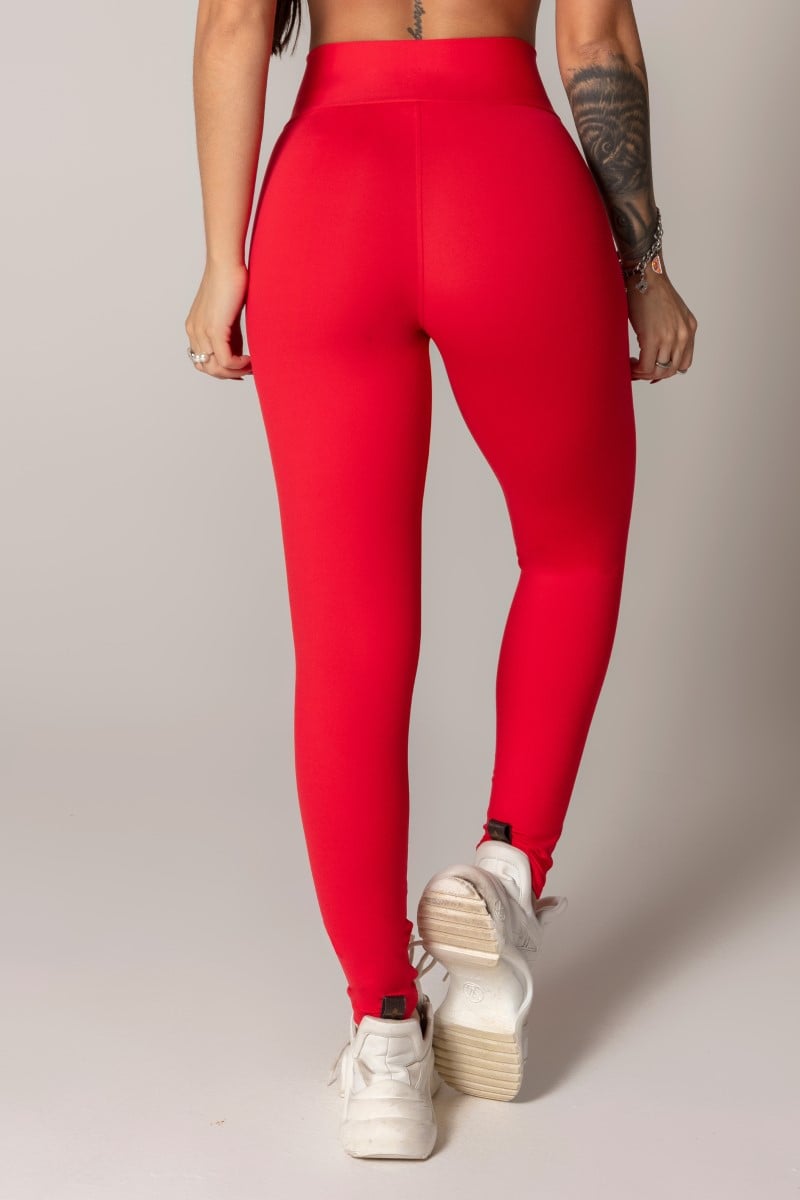 Hipkini - Red Ambition Leggings with Side Print - 33330422