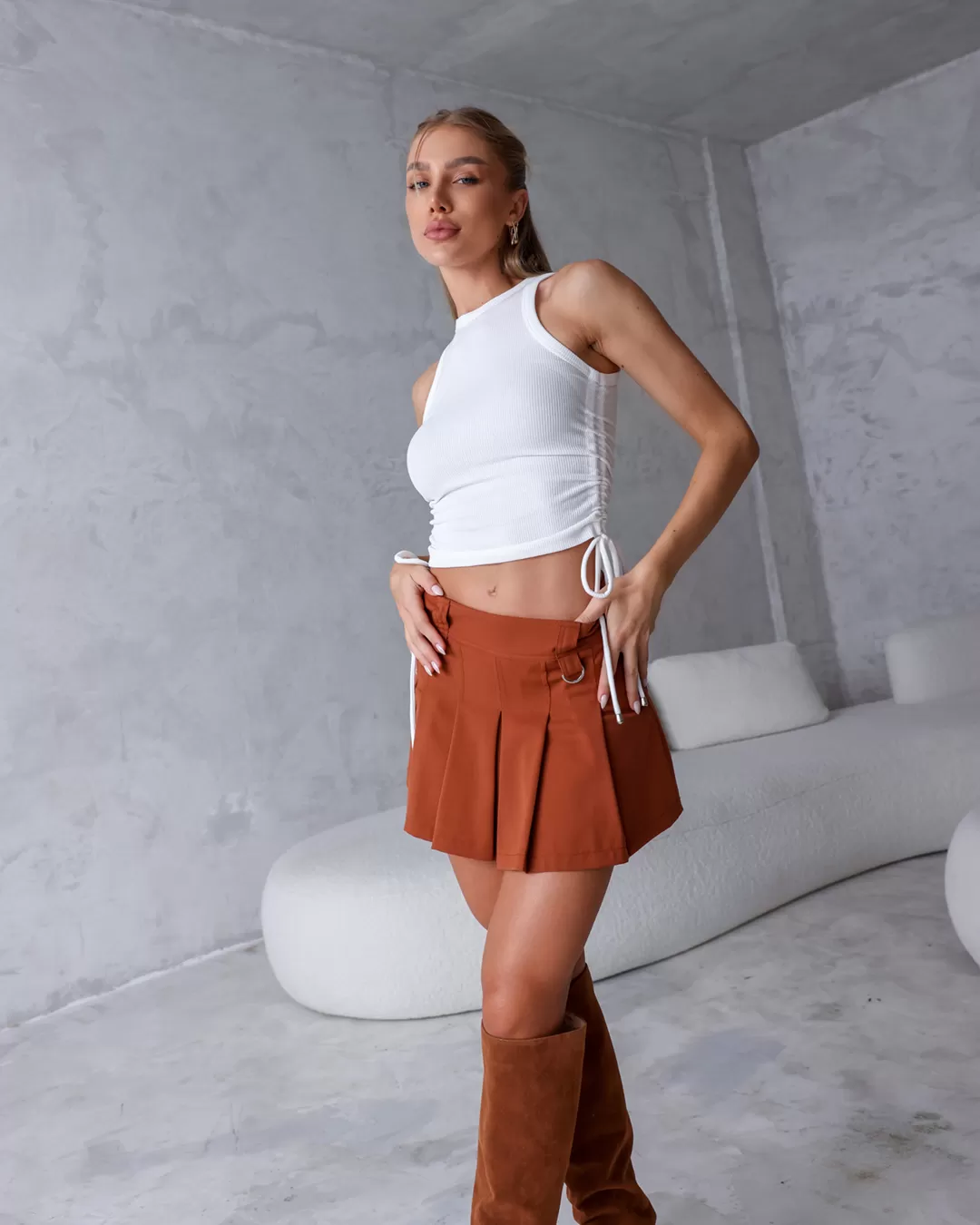 Dot Clothing - Shirt Dot Clothing Tank Shirt Ruched Offwhite - 2156OFF Dot Clothing - Shirt Dot Clothing Tank Shirt Ruched Offwhite - 2156OFF