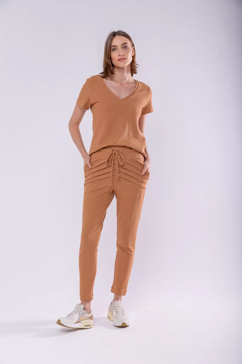 Hidrogênio - MARIANA CAMEL PLEATED JOGGING PANTS - 18448029 Hidrogênio - MARIANA CAMEL PLEATED JOGGING PANTS - 18448029