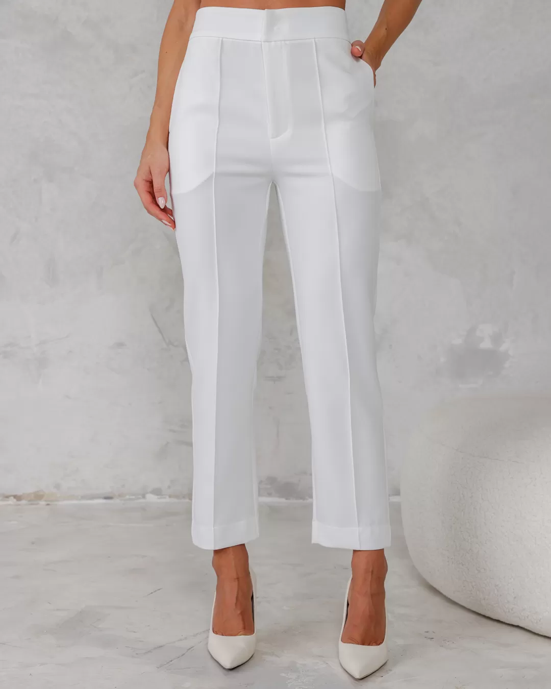 Dot Clothing - Set Dot Clothing Pants and Cropped Offwhite - 2240OFF Dot Clothing - Set Dot Clothing Pants and Cropped Offwhite - 2240OFF
