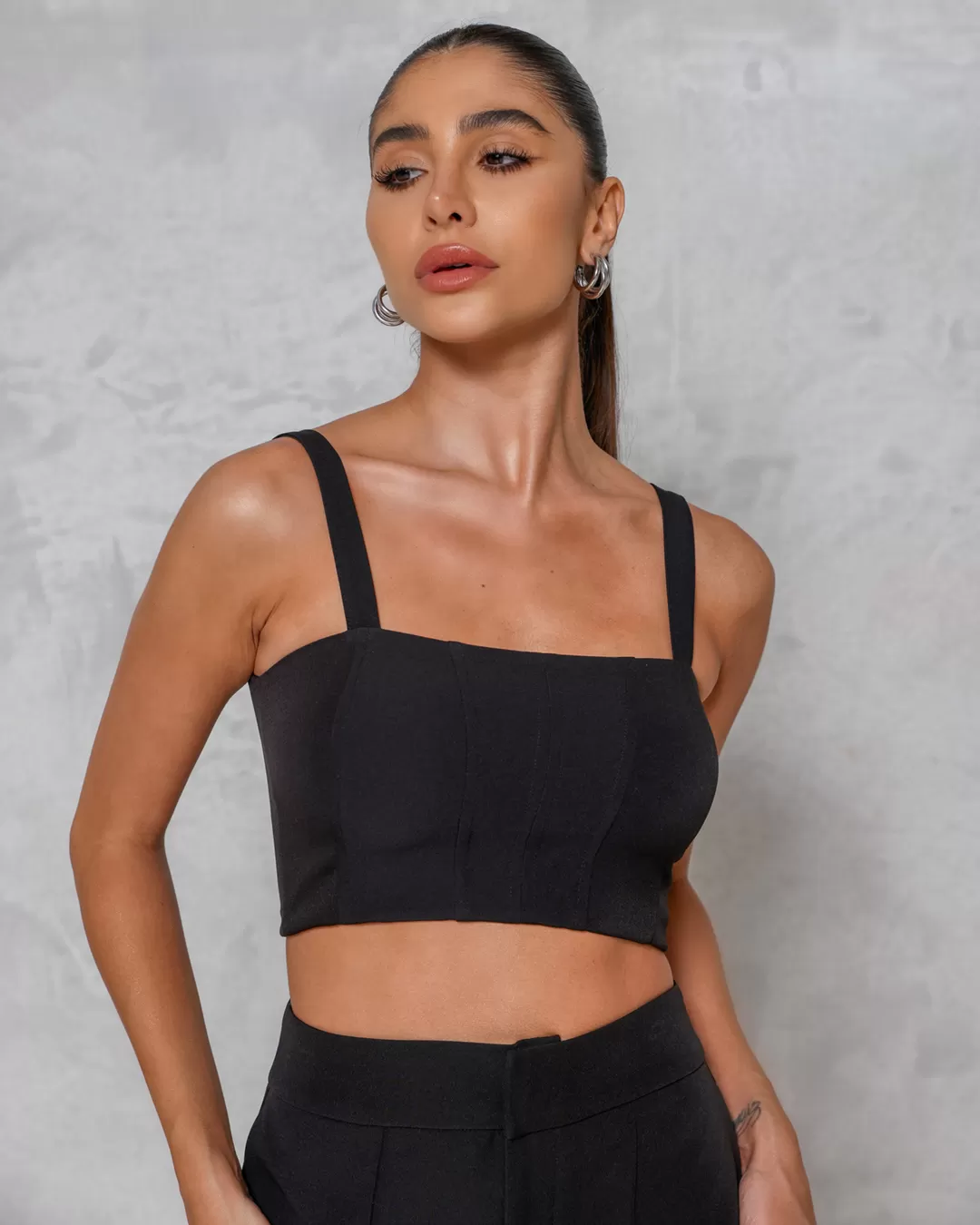 Dot Clothing - Set Dot Clothing Pants and Cropped Black - 2240PRETO Dot Clothing - Set Dot Clothing Pants and Cropped Black - 2240PRETO