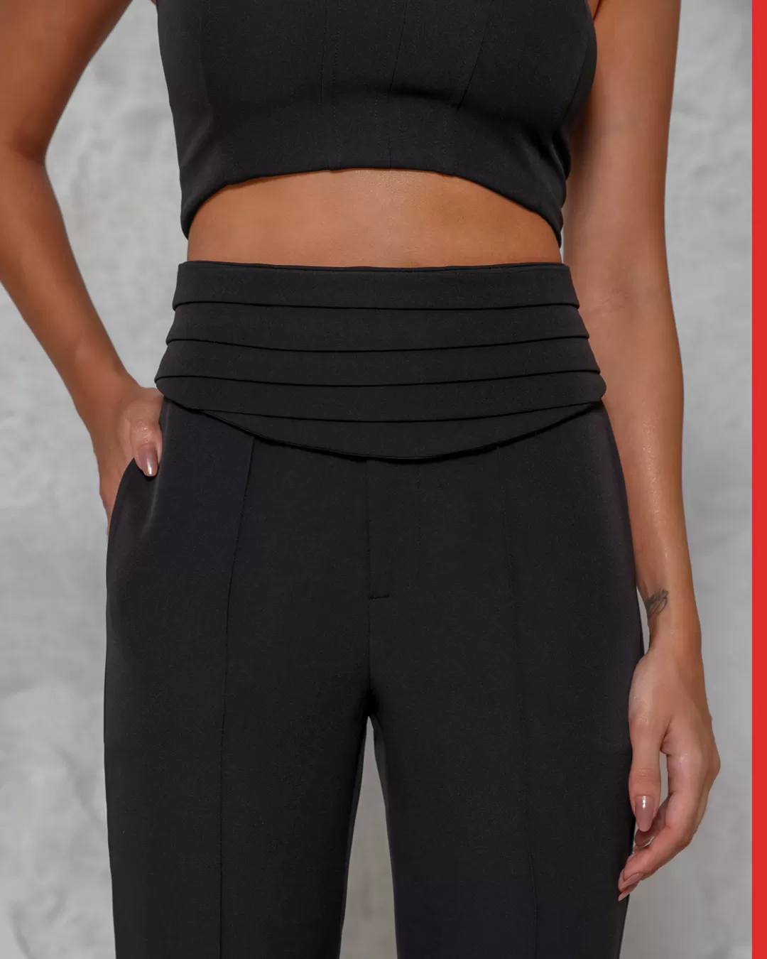 Dot Clothing - Set Dot Clothing Pants and Cropped Black - 2240PRETO Dot Clothing - Set Dot Clothing Pants and Cropped Black - 2240PRETO