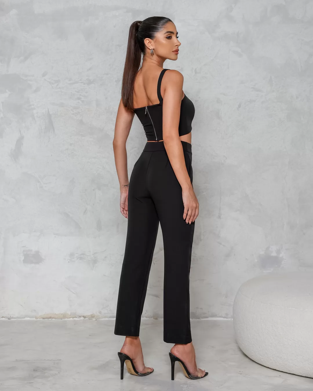 Dot Clothing - Set Dot Clothing Pants and Cropped Black - 2240PRETO Dot Clothing - Set Dot Clothing Pants and Cropped Black - 2240PRETO