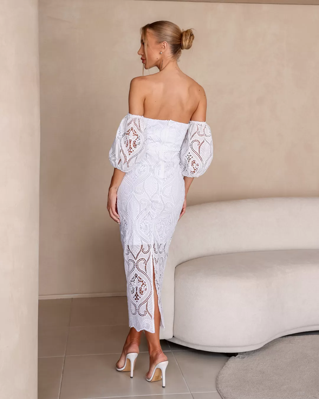Dot Clothing - Dress Dot Clothing Midi lace Offwhite - 2280OFF Dot Clothing - Dress Dot Clothing Midi lace Offwhite - 2280OFF