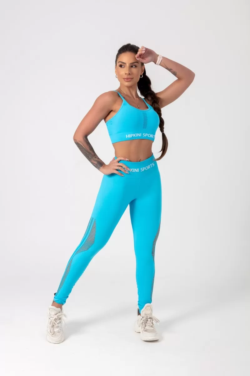 Hipkini - Baby Blue Ambition Seamless Top - 33330477 Hipkini - Baby Blue Ambition Seamless Top - 33330477