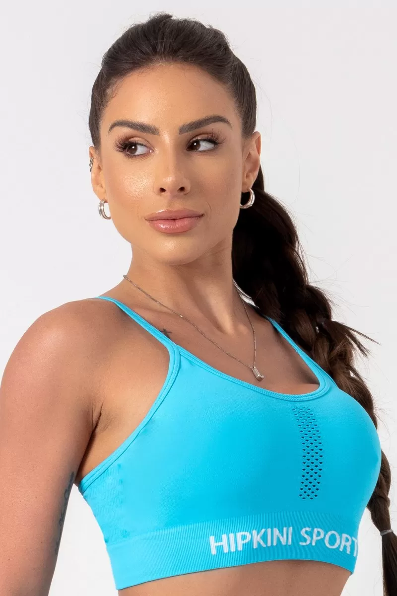 Hipkini - Baby Blue Ambition Seamless Top - 33330477 Hipkini - Baby Blue Ambition Seamless Top - 33330477