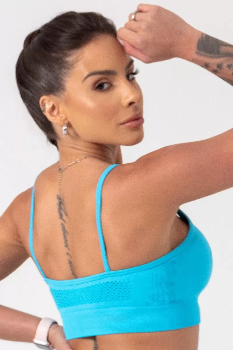 Hipkini - Baby Blue Ambition Seamless Top - 33330477 Hipkini - Baby Blue Ambition Seamless Top - 33330477