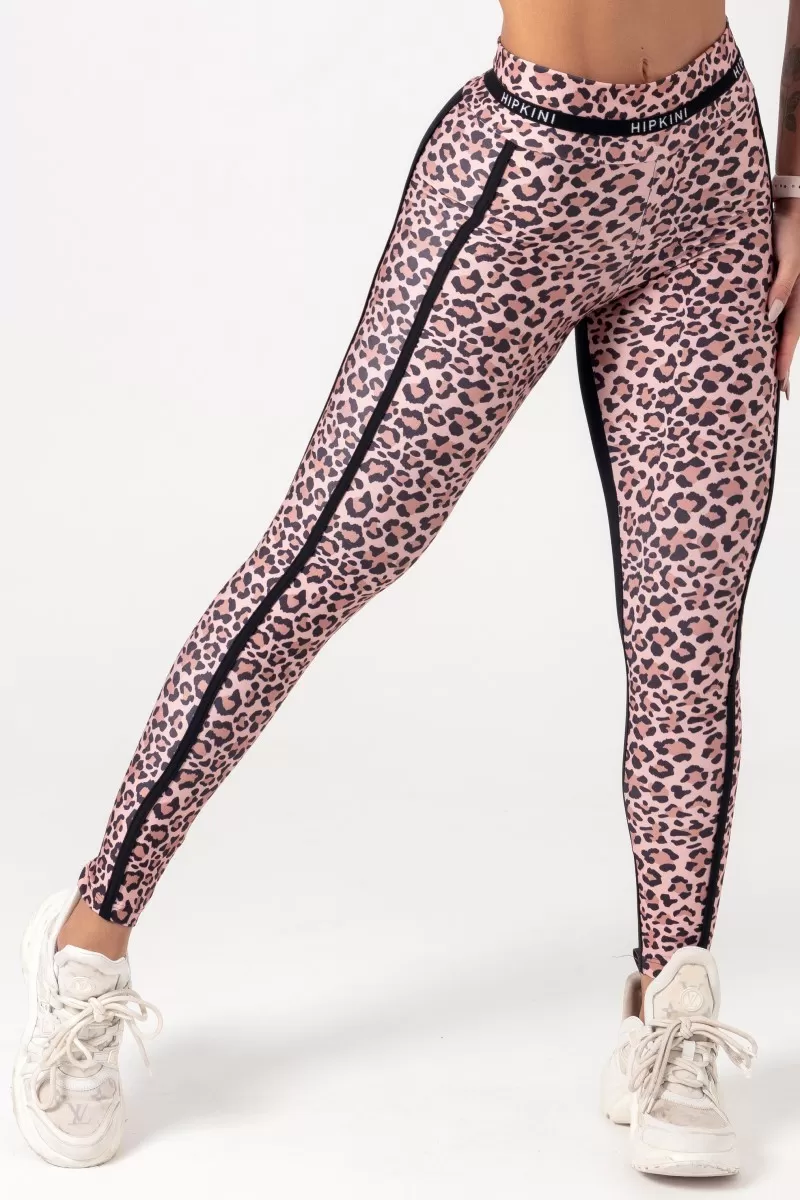 Hipkini - Legging Movement Preta Animal Print Onça Marrom - 33330434