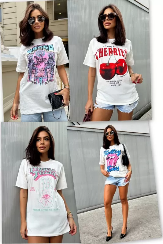 AS8 - Kit 4 T Shirts with Various Prints - PA5858 AS8 - Kit 4 T Shirts with Various Prints - PA5858