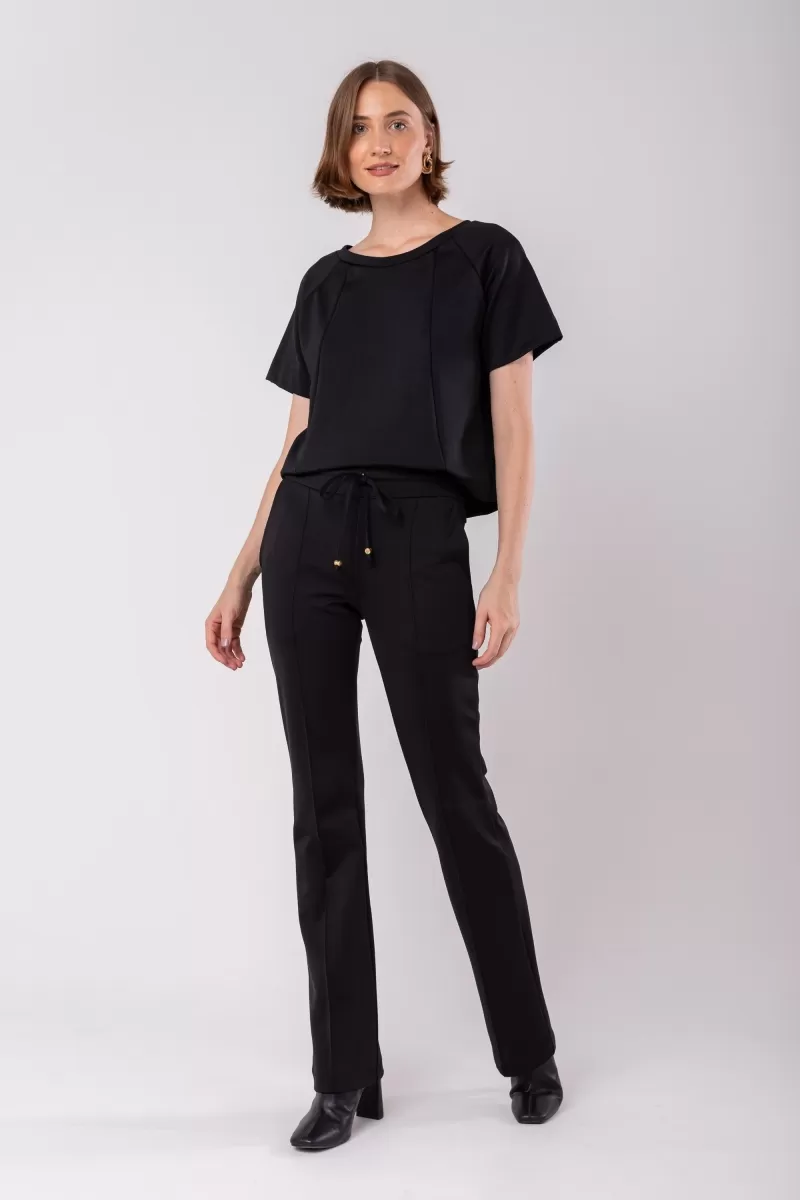 Hidrogênio - RAGLAN BLOUSE WITH SHORT SLEEVES BLACK - 19969001 Hidrogênio - RAGLAN BLOUSE WITH SHORT SLEEVES BLACK - 19969001