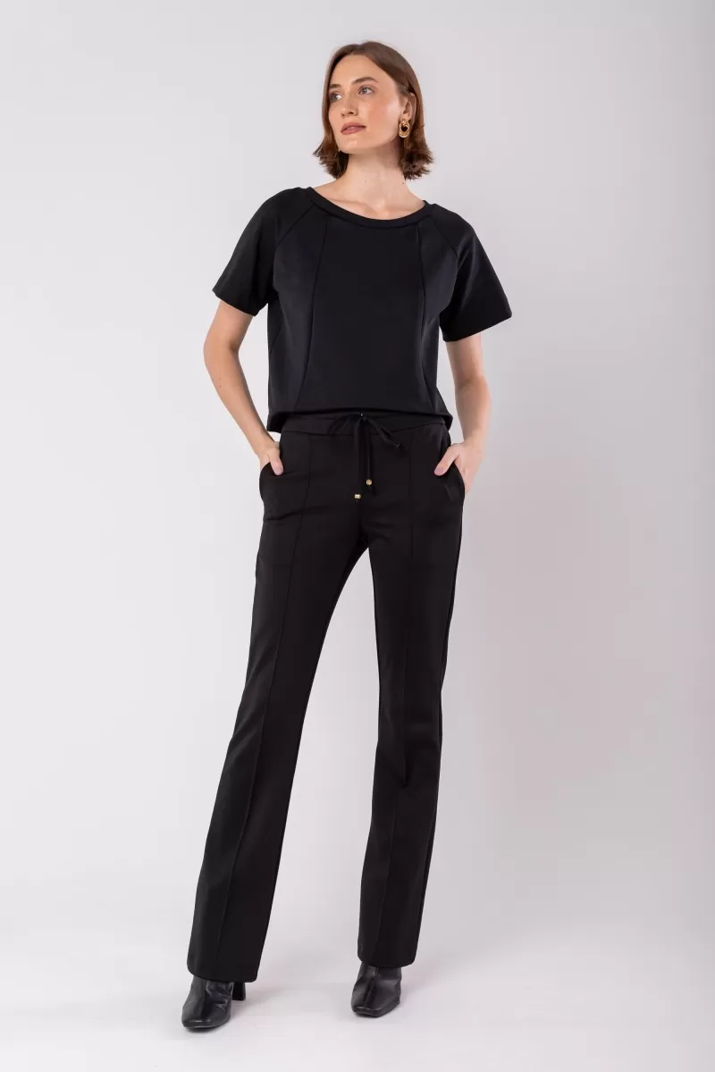 Hidrogênio - STRAIGHT PANTS WITH CHANNEL AND ROLLER FERNANDA BLACK - 19968493 Hidrogênio - STRAIGHT PANTS WITH CHANNEL AND ROLLER FERNANDA BLACK - 19968493
