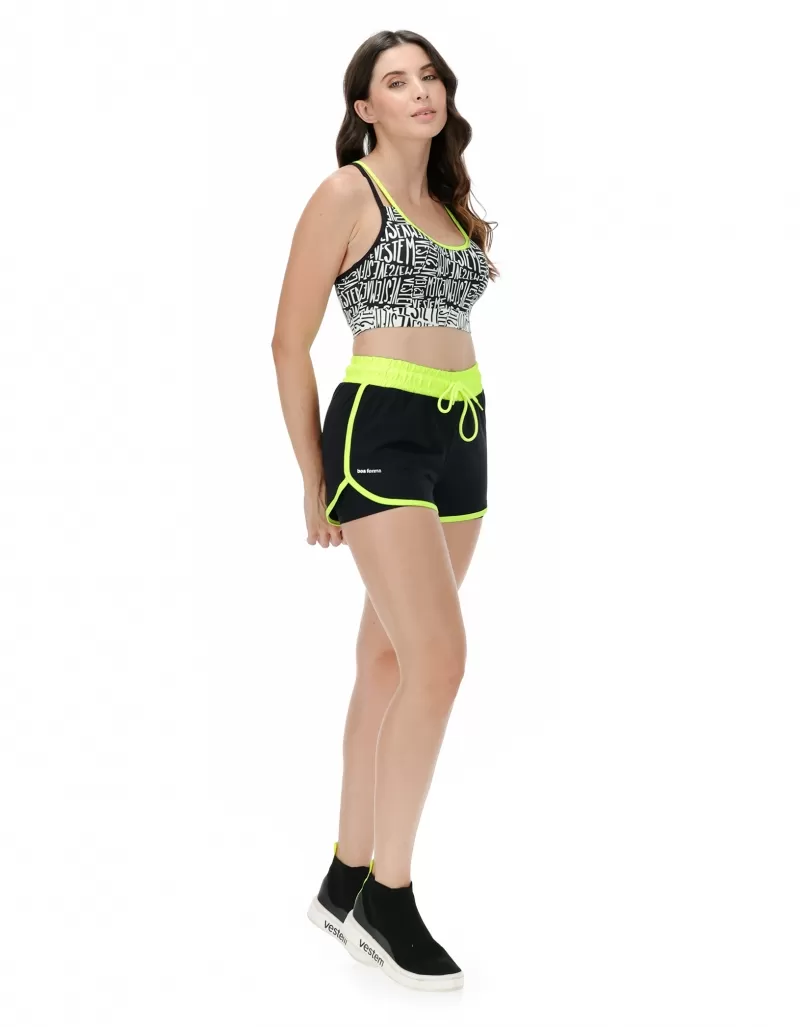 Vestem - Luiza Logom Top and Shorts Set. Mini Black and White - CJ38.E1102