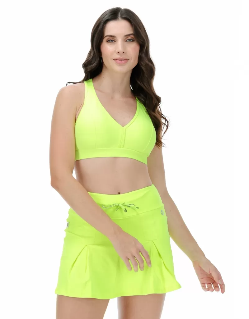 Vestem - Neon Yellow Vip Top and Skirt Set - CJ42.C0009 Vestem - Neon Yellow Vip Top and Skirt Set - CJ42.C0009