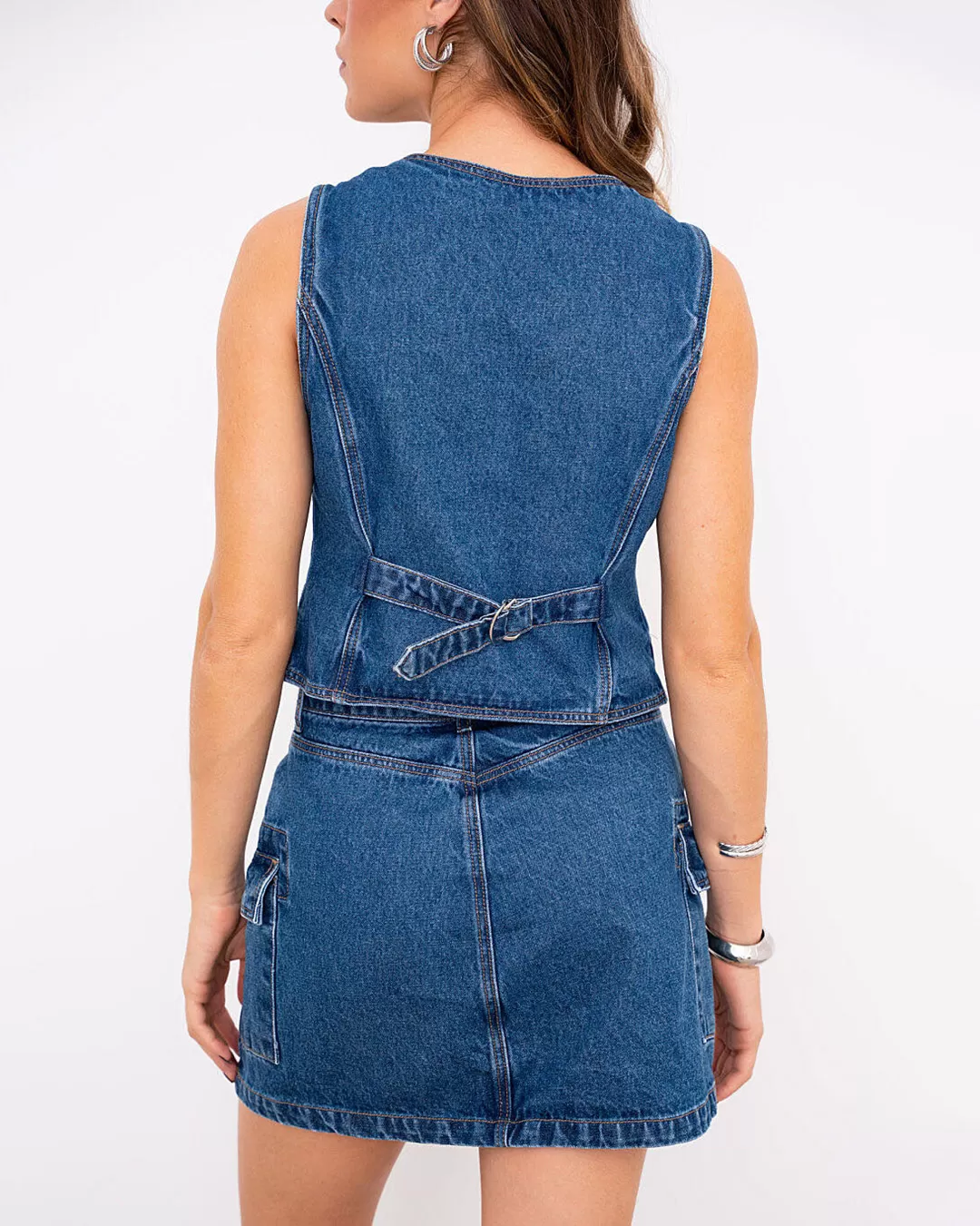 Alcance Jeans - Medium Blue Cargo Jeans Reach Skirt - 08170AZME Alcance Jeans - Medium Blue Cargo Jeans Reach Skirt - 08170AZME