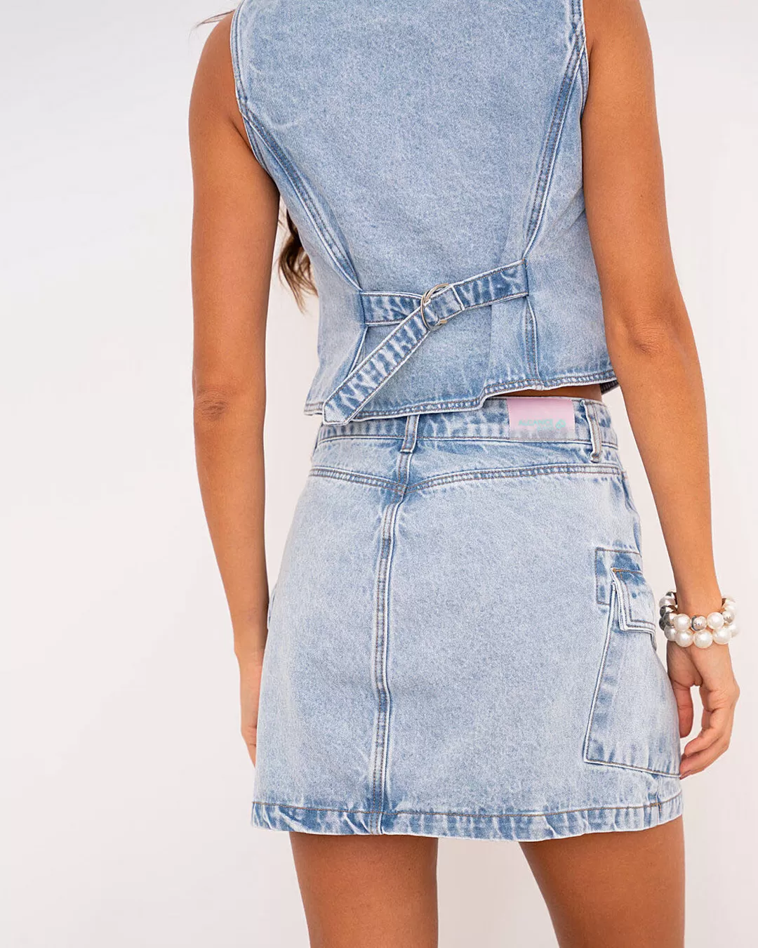 Alcance Jeans - Skirt Reach Cargo Jeans Light Blue - 08170AZCL Alcance Jeans - Skirt Reach Cargo Jeans Light Blue - 08170AZCL