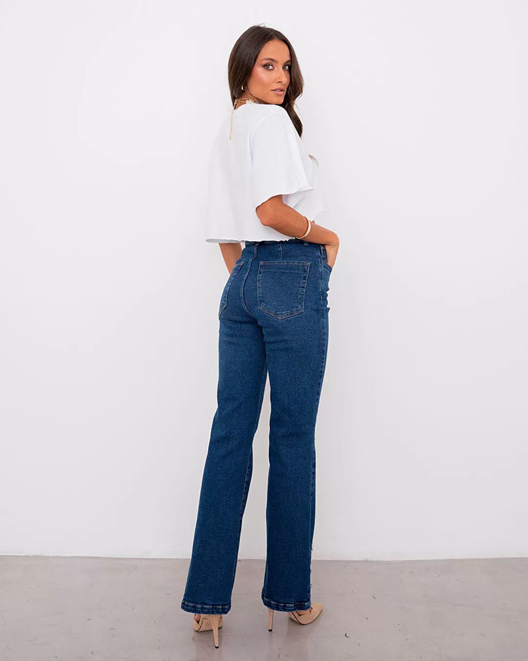 Alcance Jeans - Reach Jeans Flare Pants Medium Blue - 08149AZMED Alcance Jeans - Reach Jeans Flare Pants Medium Blue - 08149AZMED