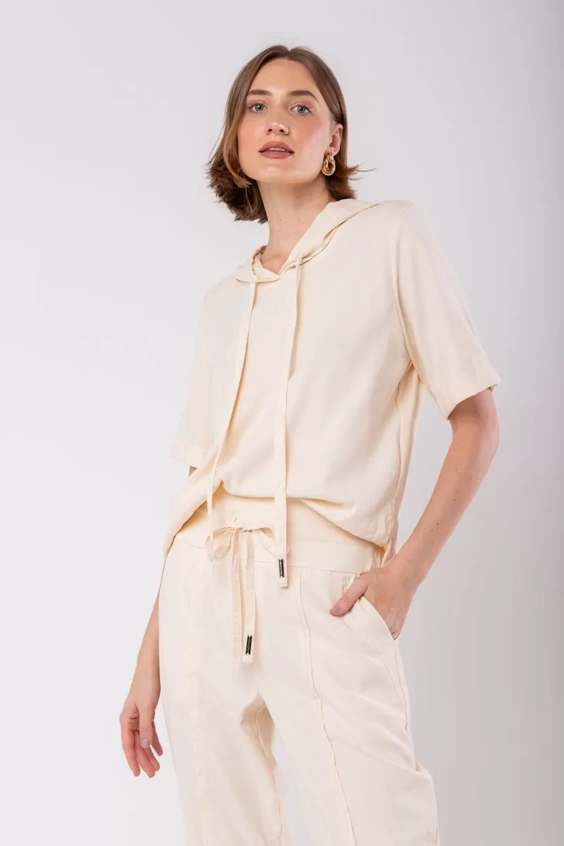 Hidrogênio - IVORY HOODED BLOUSE - 19941047 Hidrogênio - IVORY HOODED BLOUSE - 19941047