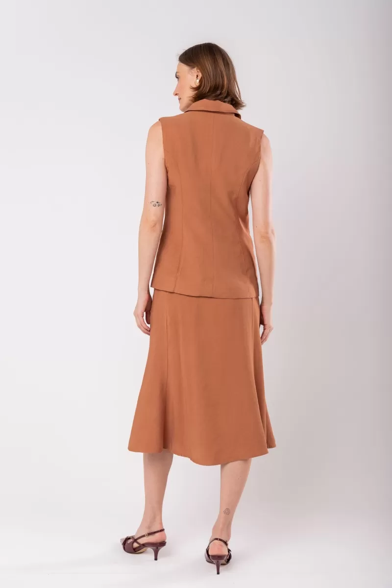 Hidrogênio - COLETE DE ALFAIATARIA FORRADO MOCACCINO - 19983545