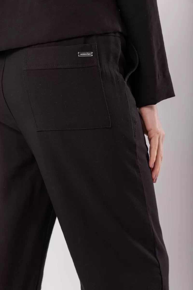 Hidrogênio - ROSEANE STRAIGHT TROUSERS BLACK - 19956001 Hidrogênio - ROSEANE STRAIGHT TROUSERS BLACK - 19956001