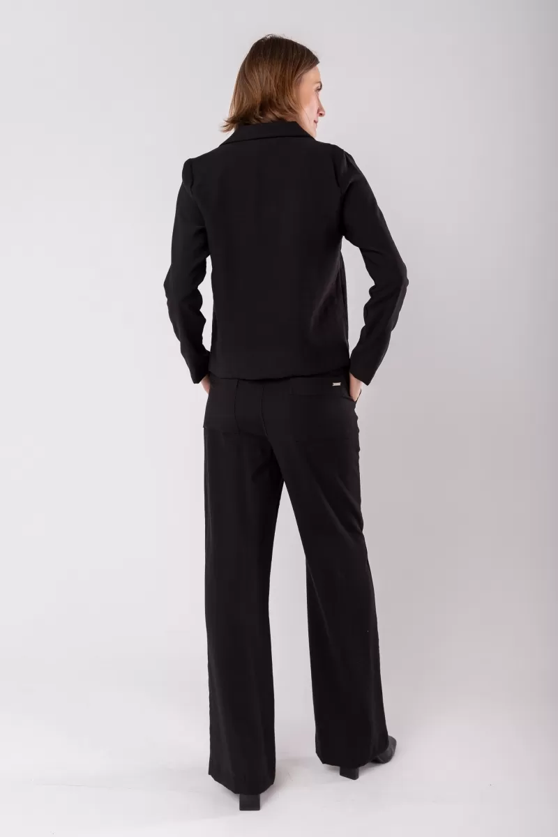 Hidrogênio - ROSEANE STRAIGHT TROUSERS BLACK - 19956001 Hidrogênio - ROSEANE STRAIGHT TROUSERS BLACK - 19956001