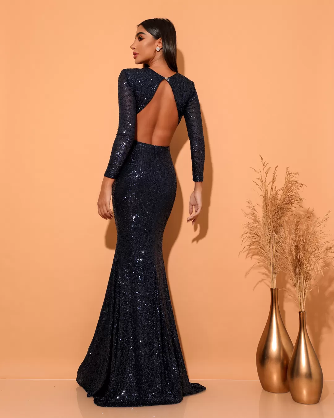 Dot Clothing - Dress Dot Clothing Long Blue Sequin - 0963NAZUL Dot Clothing - Dress Dot Clothing Long Blue Sequin - 0963NAZUL