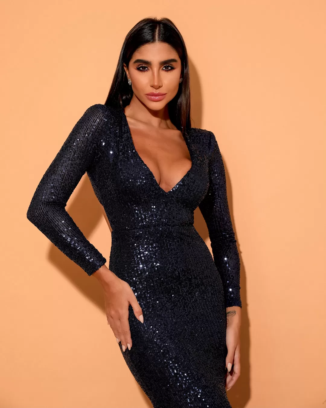 Dot Clothing - Dress Dot Clothing Long Blue Sequin - 0963NAZUL Dot Clothing - Dress Dot Clothing Long Blue Sequin - 0963NAZUL
